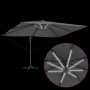 Parasol Roma de Brazo Lateral Manual Antracita y Negro
