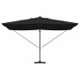 Parasol Roma de Brazo Lateral Negro y Negro 352 x 251 x 265 cm