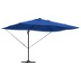 Parasol Roma de Brazo Lateral Azul y Negro 352 x 251 x 265 cm