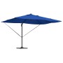Parasol Roma de Brazo Lateral Azul y Negro 352 x 251 x 265 cm