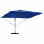 Parasol Roma de Brazo Lateral Azul y Negro 352 x 251 x 265 cm