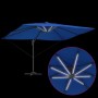 Parasol Roma de Brazo Lateral Azul y Negro 352 x 251 x 265 cm