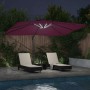Parasol Roma de Brazo Lateral Rojo y Negro 352 x 251 x 265 cm