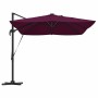 Parasol Roma de Brazo Lateral Rojo y Negro 352 x 251 x 265 cm