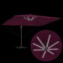 Parasol Roma de Brazo Lateral Rojo y Negro 352 x 251 x 265 cm