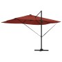 Parasol Roma de Brazo Lateral Rojo y Negro 352 x 251 x 265 cm