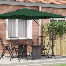 Parasol Roma Verde 286 x 285 x 265 cm Poliéster y Aluminio