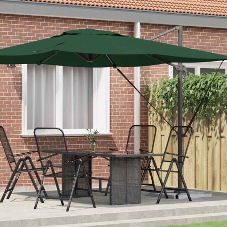 Parasol Roma Verde 286 x 285 x 265 cm Poliéster y Aluminio