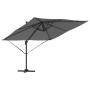 Parasol Roma Antracita 286 x 285 x 265 cm Poliéster y Aluminio