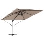 Parasol Roma Taupé 286 x 285 x 265 cm Poliéster y Aluminio en Sombrillas | Comprar online en Foro24