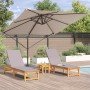 Parasol Roma Taupé 286 x 285 x 265 cm Poliéster y Aluminio