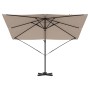 Parasol Roma Taupé 286 x 285 x 265 cm Poliéster y Aluminio en Sombrillas | Comprar online en Foro24