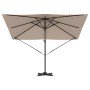 Parasol Roma Taupé 286 x 285 x 265 cm Poliéster y Aluminio