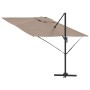 Parasol Roma Taupé 286 x 285 x 265 cm Poliéster y Aluminio en Sombrillas | Comprar online en Foro24
