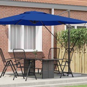Parasol Roma Azul 286 x 285 x 265 cm Poliéster y Aluminio