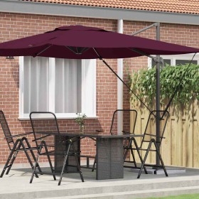 Parasol Roma Rojo 286 x 285 x 265 cm Poliéster y Aluminio