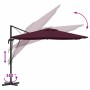 Parasol Roma Rojo 286 x 285 x 265 cm Poliéster y Aluminio