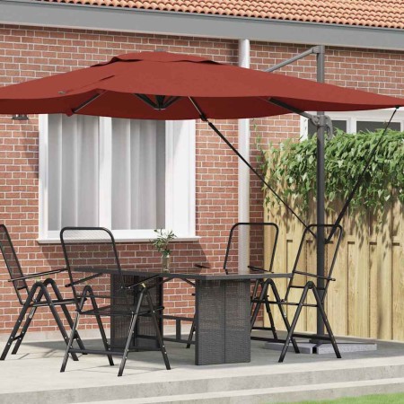 Parasol Roma Rojo 286 x 285 x 265 cm Poliéster y Aluminio