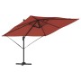 Parasol Roma Rojo 286 x 285 x 265 cm Poliéster y Aluminio