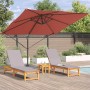 Parasol Roma Rojo 286 x 285 x 265 cm Poliéster y Aluminio