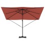 Parasol Roma Rojo 286 x 285 x 265 cm Poliéster y Aluminio