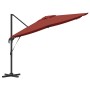 Parasol Roma Rojo 286 x 285 x 265 cm Poliéster y Aluminio