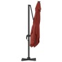 Parasol Roma Rojo 286 x 285 x 265 cm Poliéster y Aluminio
