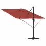Parasol Roma Rojo 286 x 285 x 265 cm Poliéster y Aluminio