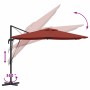 Parasol Roma Rojo 286 x 285 x 265 cm Poliéster y Aluminio