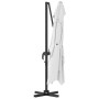 Parasol Roma de Brazo Lateral Beige y Negro 352 x 251 x 260 cm
