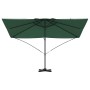 Parasol Roma de Brazo Lateral Verde y Negro 352 x 251 x 260 cm
