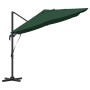Parasol Roma de Brazo Lateral Verde y Negro 352 x 251 x 260 cm