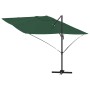 Parasol Roma de Brazo Lateral Verde y Negro 352 x 251 x 260 cm