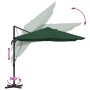 Parasol Roma de Brazo Lateral Verde y Negro 352 x 251 x 260 cm