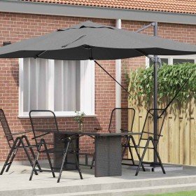 Parasol Roma de Brazo Lateral Antracita y Negro