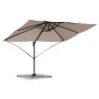 Parasol Roma de Brazo Lateral Taupe y Negro 352 x 251 x 260 cm