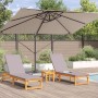 Parasol Roma de Brazo Lateral Taupe y Negro 352 x 251 x 260 cm