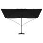 Parasol Roma de Brazo Lateral Negro y Negro 352 x 251 x 260 cm