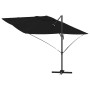 Parasol Roma de Brazo Lateral Negro y Negro 352 x 251 x 260 cm