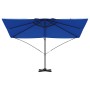 Parasol Roma de Brazo Lateral Azul y Negro 352 x 251 x 260 cm