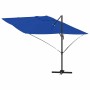 Parasol Roma de Brazo Lateral Azul y Negro 352 x 251 x 260 cm