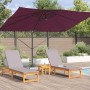 Parasol Roma de Brazo Lateral Rojo y Negro 352 x 251 x 260 cm