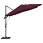 Parasol Roma de Brazo Lateral Rojo y Negro 352 x 251 x 260 cm