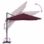 Parasol Roma de Brazo Lateral Rojo y Negro 352 x 251 x 260 cm