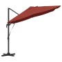 Parasol Roma de Brazo Lateral Rojo y Negro 352 x 251 x 260 cm