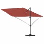 Parasol Roma de Brazo Lateral Rojo y Negro 352 x 251 x 260 cm