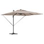 Parasol Roma Taupé 286 x 285 x 270 cm Aluminio y poliéster