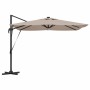 Parasol Roma Taupé 286 x 285 x 270 cm Aluminio y poliéster