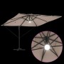 Parasol Roma Taupé 286 x 285 x 270 cm Aluminio y poliéster