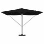 Parasol Roma Negro 286 x 285 x 270 cm Aluminio y poliéster